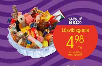 EKO Lösviktsgodis erbjuda