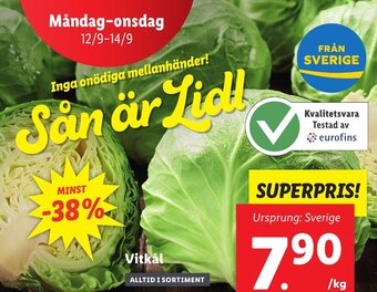 Lidl Vitkål erbjuda