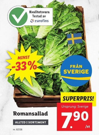 Lidl Romansallad erbjuda