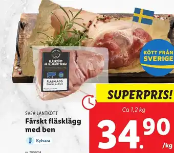 Lidl Svea Lantkött Färskt fläsklägg med ben erbjuda