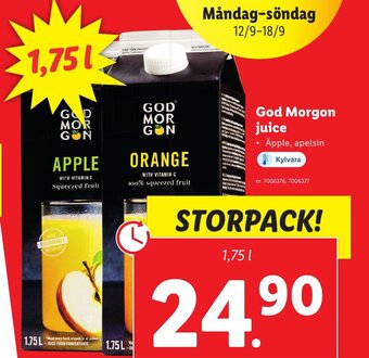 Lidl God Morgon juice erbjuda