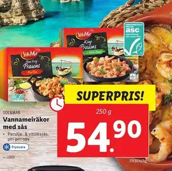 Lidl Sol & Mar Vannameiräkor med sås erbjuda