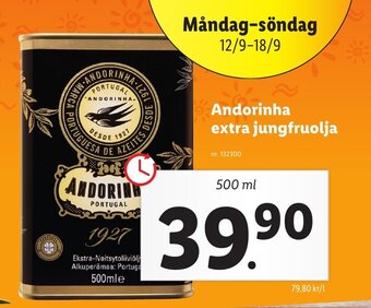 Lidl Andorinha extra jungfruolja erbjuda