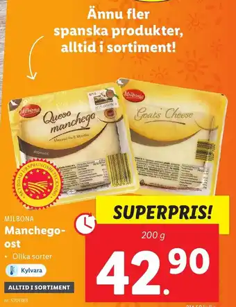 Lidl Milbona Manchego ost erbjuda