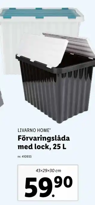 Lidl Livarno Home Förvaringslåda med lock 25 L erbjuda