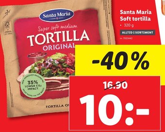 Lidl Santa Maria Soft tortilla erbjuda