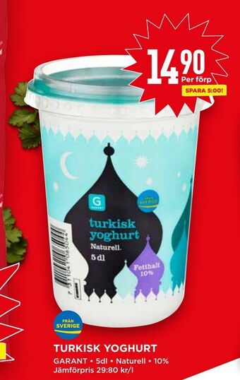 Willys Turkisk yoghurt erbjuda