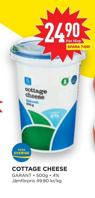 Willys Hemma Cottage cheese erbjuda