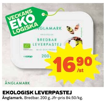 Coop Ekologisk leverpastej erbjuda