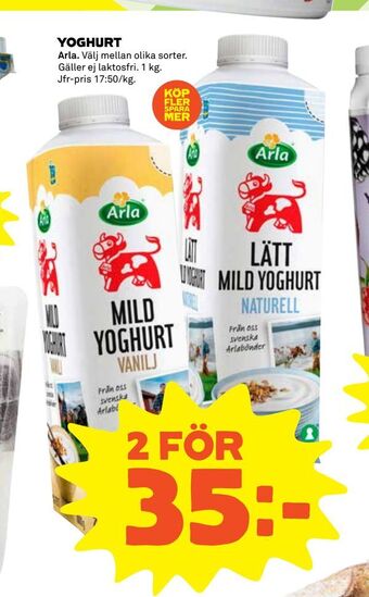 Coop Yoghurt erbjuda