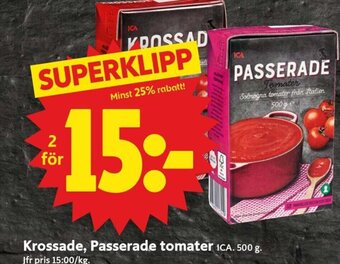 ICA Supermarket Krossade,Passerade tomater erbjuda