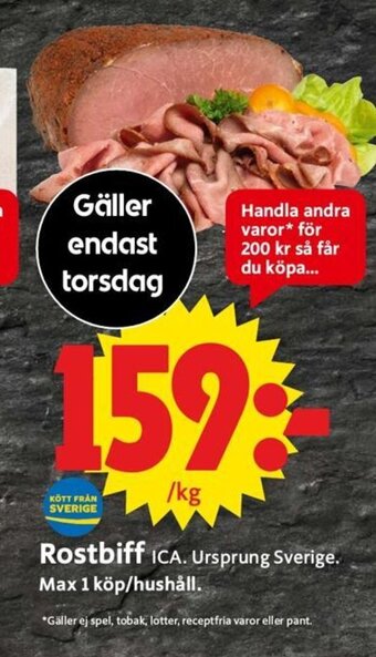 ICA Supermarket Rostbiff erbjuda