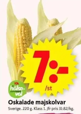 ICA Supermarket Oskalade majskolvar erbjuda