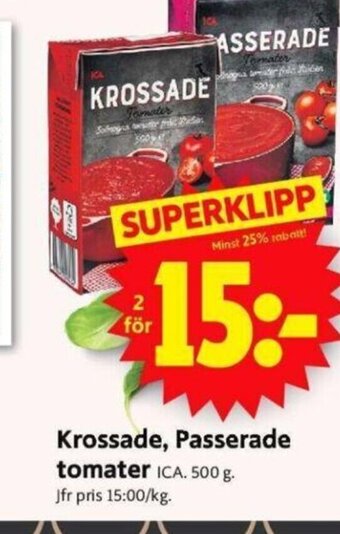 ICA Supermarket Krossade,Passerade tomater erbjuda