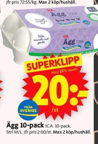 ICA Supermarket Ågg 10-pack erbjuda