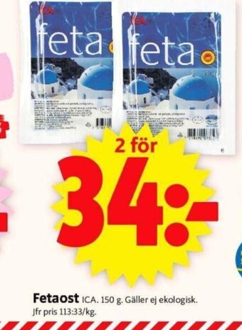 ICA Supermarket Fetaost erbjuda
