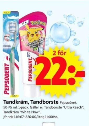 ICA Supermarket Tandkräm, Tandborste erbjuda