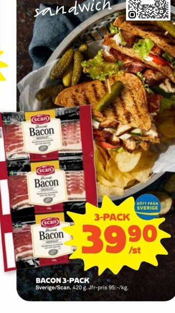 Stora Coop Bacon 3 -pack erbjuda