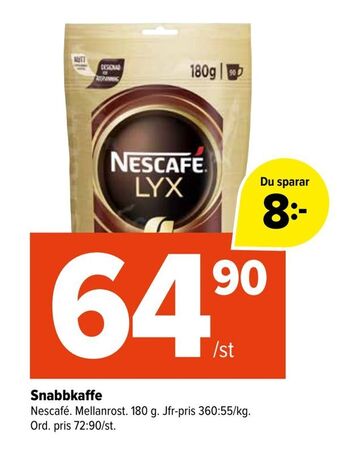 Coop Extra Snabbkaffe erbjuda