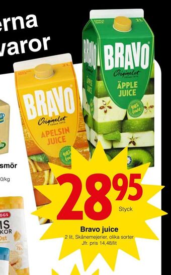Matöppet Bravo juice erbjuda