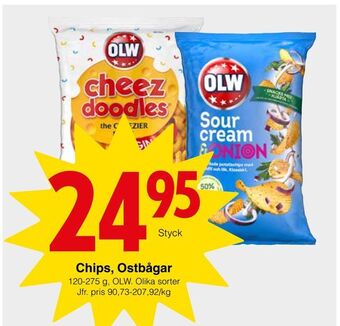Matöppet Chips, ostbågar erbjuda