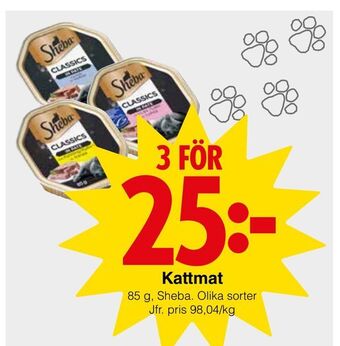 Matöppet Kattmat erbjuda