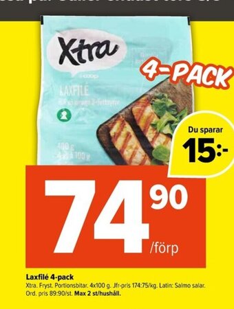 Coop Extra Laxfilé 4- Pack erbjuda