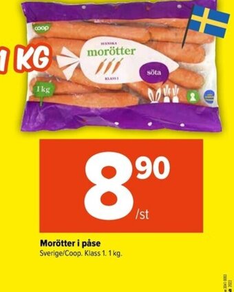 Coop Extra Morötter i påse erbjuda