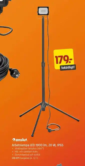 Jula Arbetslampa led 1900 lm, 20 w, ip65 erbjuda