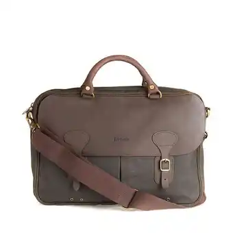 Wax leather briefcase