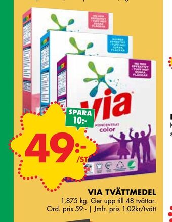 ÖoB Via tvättmedel erbjuda