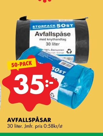 ÖoB Avfallspåsar erbjuda