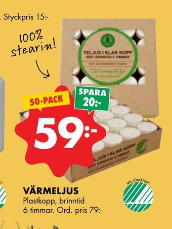 ÖoB Värmeljus erbjuda