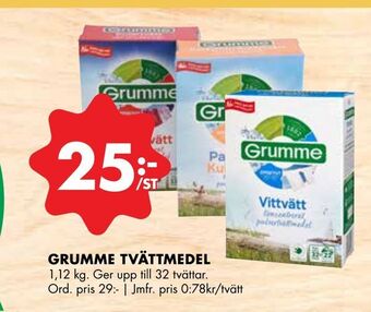 ÖoB Grumme tvättmedel erbjuda