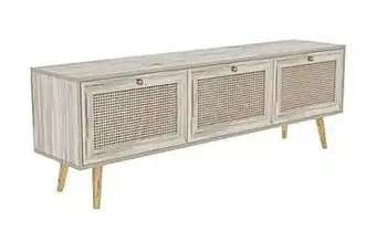 Tv-bänk 180 cm 3 skåp sand/natur