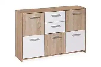 Furniturebox Camus skänk 115 vit/ljus ek erbjuda