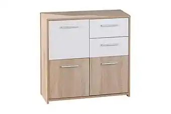 Furniturebox Camus skänk 77 vit/ljus ek erbjuda