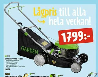 Jem&Fix Gräsklippare 98,5cc erbjuda
