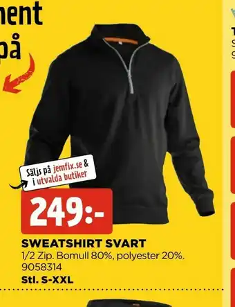 Jem&Fix Sweatshirt svart erbjuda