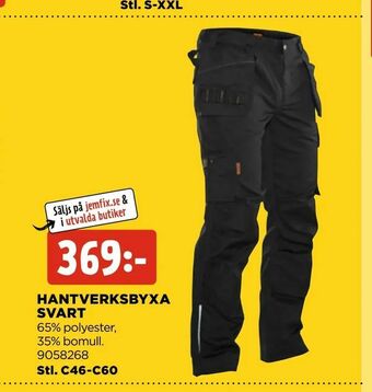 Jem&Fix Hantverksbyxa svart erbjuda