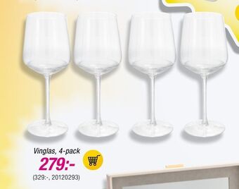 Guldfynd Vinglas, 4-pack erbjuda
