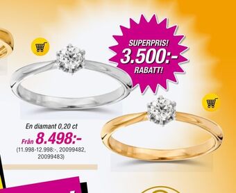 Guldfynd En diamant 0,20 ct erbjuda