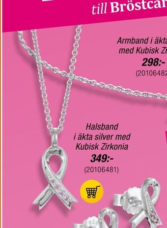 Guldfynd Halsband i äkta silver med kubisk zirkonia erbjuda