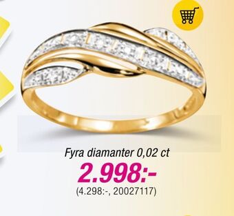 Guldfynd Fyra diamanter 0,02 ct erbjuda