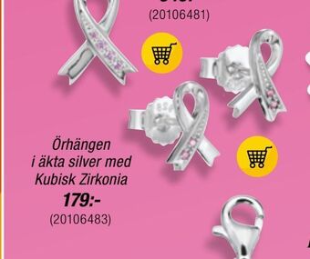 Guldfynd Örhängen i äkta silver med kubisk zirkonia erbjuda