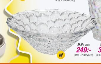 Guldfynd Skål i glas erbjuda