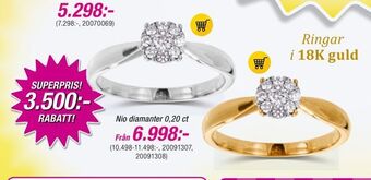 Guldfynd Nio diamanter 0,20 ct erbjuda