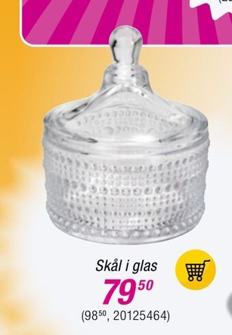 Guldfynd Skål i glas erbjuda