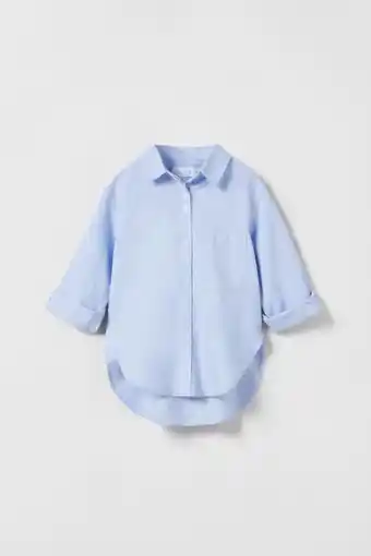 ZARA Plain oxford shirt with hem detail erbjuda