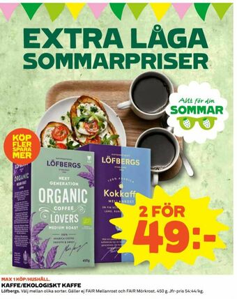 Coop Löfbergs Lila Kaffe malet erbjuda